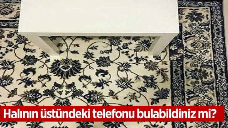 100 kişiden sadece 1'i hemen buldu! Halının üzerindeki telefonu bulabildiniz mi?