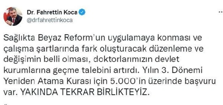 13 bin 163 doktorun DHY tercih süreci başladı (2)