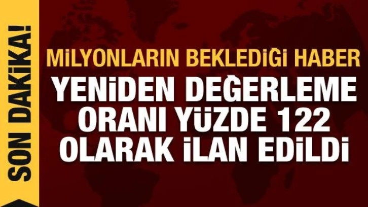 2023 yılı yeniden değerleme oranı belli oldu: Yüzde 122