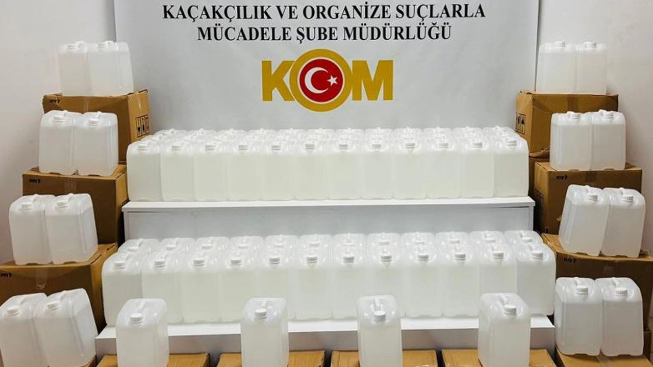 3,5 ton sahte içki üretiminde kullanılabilecek etil alkol ele geçirildi