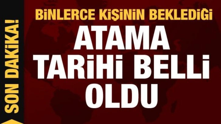 45 bin öğretmen atamasının tarihi belli oldu