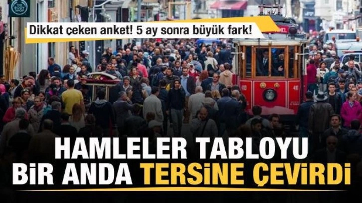 5 ay sonra dikkat çeken anket sonucu! Tabloyu tersine çeviren hamleler