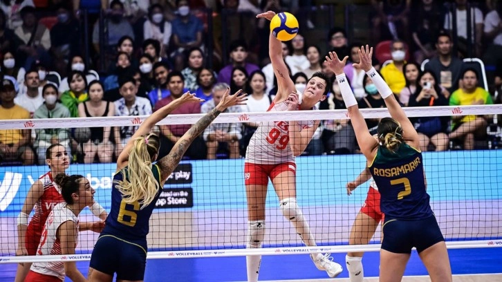 A Milli Kadın Voleybol Takımı, Brezilya'yı 3-0 mağlup etti