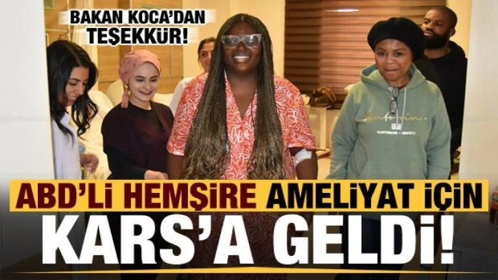 ABD'li hemşire, ameliyat için Kars'a geldi!