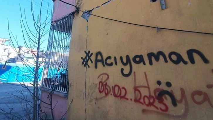 Adıyaman, acısını duvarlara yazdı: 'Acıyaman'