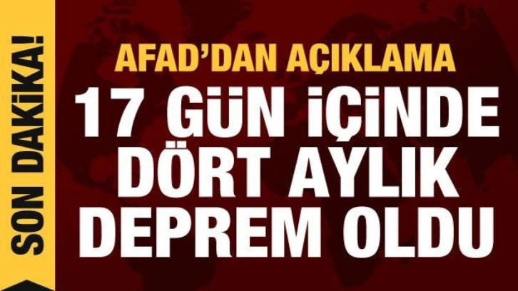 AFAD: 8 bin 550 artçı sarsıntı oldu