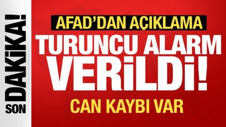 AFAD turuncu alarmı duyurdu! Bine yakın heyelan...Can kaybı var