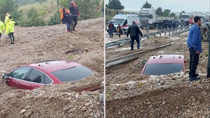 Afyonkarahisar-Denizli kara yolunda heyelan: 1 ölü, 1 yaralı