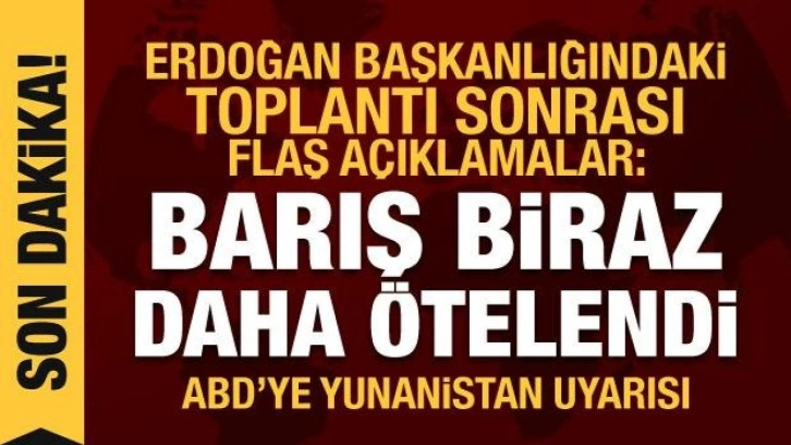 AK Parti MYK Toplantısı sona erdi: Barış umutları ötelendi