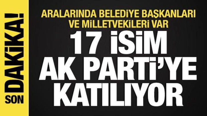 AK Parti'ye milletvekili ve belediye başkanları düzeyinde katılım olacak