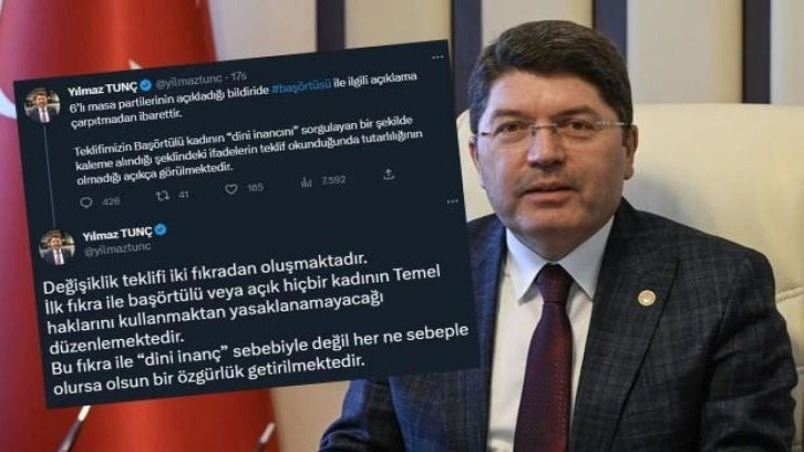 AK Parti'li Tunç'tan altılı masanın Başörtüsü teklifi iddiasına tepki: Çarpıtma