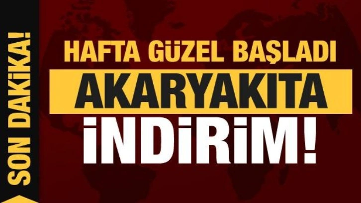 Akaryakıta büyük indirim! Benzin ve motorin ne kadar? İşte son rakamlar...