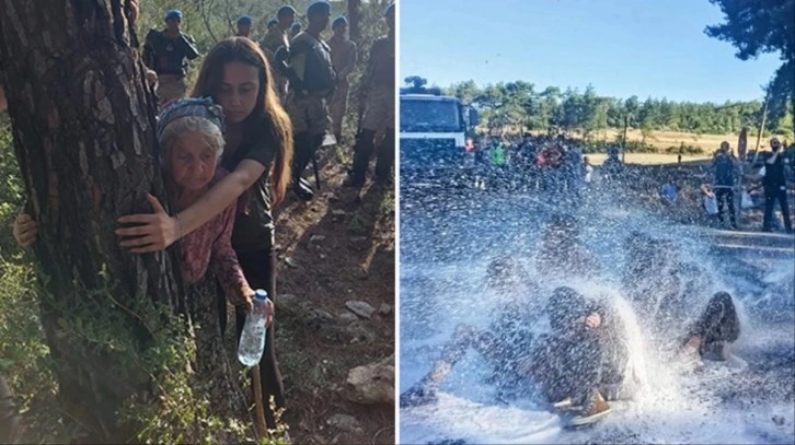 Akbelen'de a��aç kesim işlemleri sona erdi! İşte protestolardan geriye kalan fotoğraflar