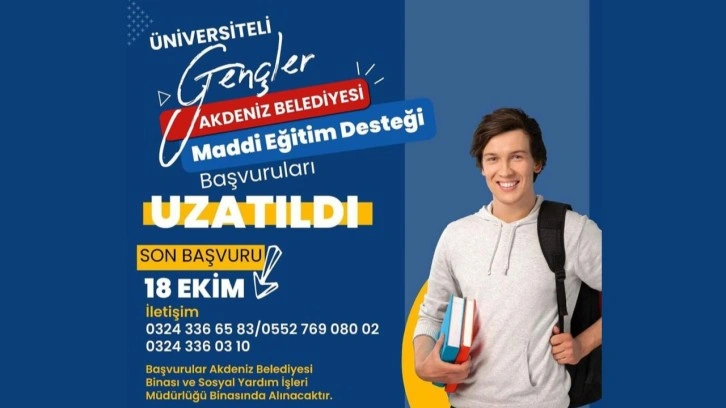 Akdeniz Belediyesi'nin burs başvuru süreci uzatıldı!