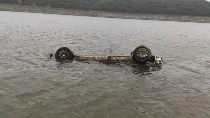 Alibey Barajı'nda sular çekilince oraya çıktı drone ile görüntülendi