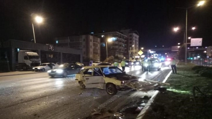 Alkollü sürücü aracı hurdaya çevirdi