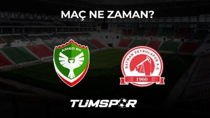 Amedspor Batman Petrolspor maçı ne zaman, saat kaçta ve hangi kanalda?