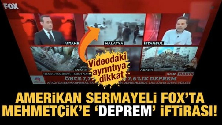 Amerikan sermayeli Fox'ta Mehmetçik'e 'deprem' iftirası!