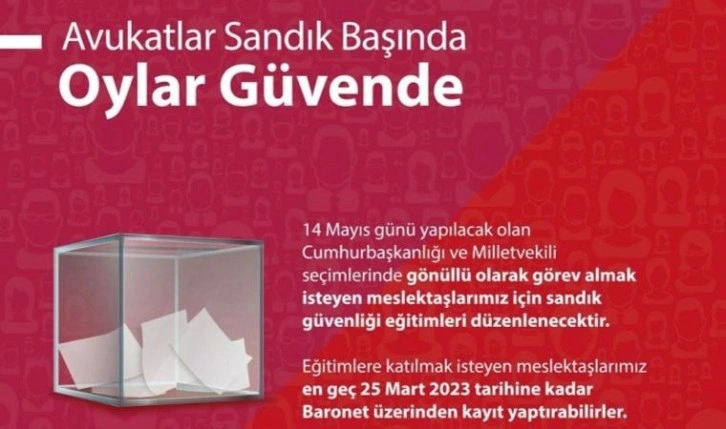 Ankara Barosu’ndan ‘sandık güvenliği’ eğitimi