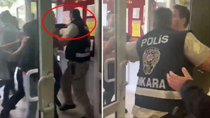 Ankara'da seçim güvenliği için bulunan polise yumruklu saldırı