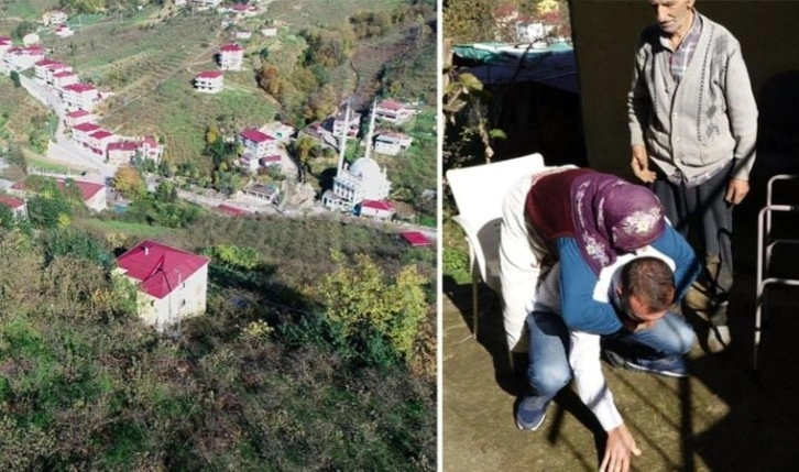 'Arazi anlaşmazlığı' çilesi: Babaannesini sırtında taşıyor