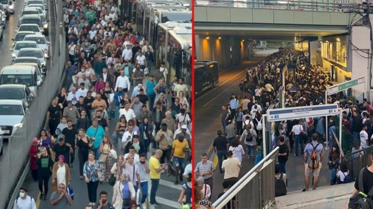 Avcılar'daki metrobüs kazası nedeniyle duraklarda büyük yoğunluk oluştu