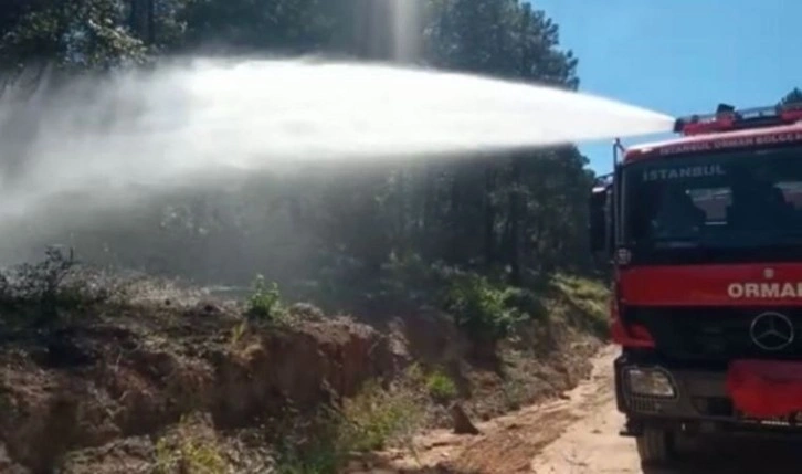 Aydos Ormanı’nın iki farklı noktasında yangın çıktı