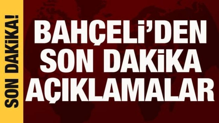 Bahçeli, Mersin'de açıklamalarda bulunuyor