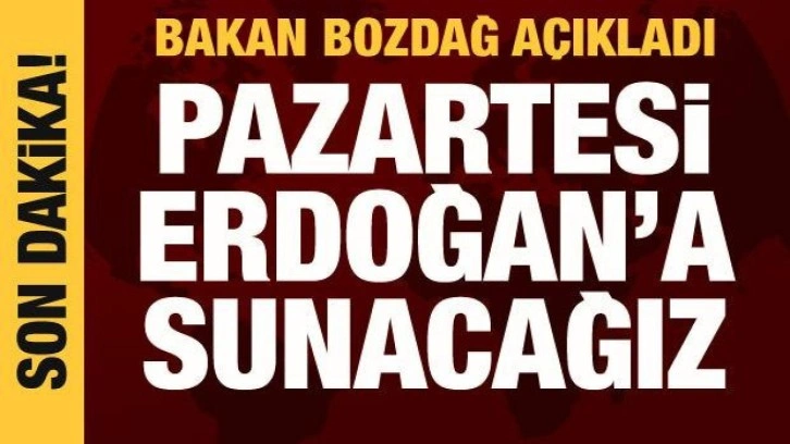 Bakan Bozdağ açıkladı: Başörtüsü teklifini pazartesi günü sunacağız