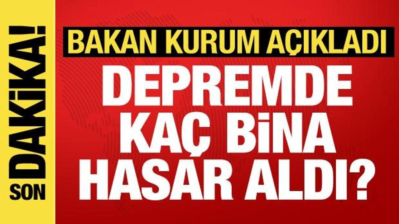 Bakan Kurum'dan Malatya'daki depreme ilişkin açıklama: Kaç bina hasar aldı?