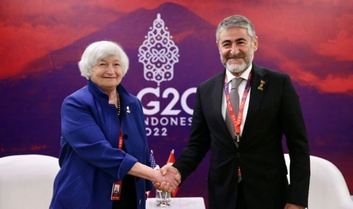 Bakan Nebati, ABD Hazine Bakanı Yellen ile bir araya geldi