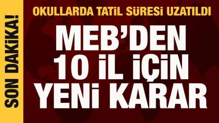 Bakan Özer: Eğitime 10 ilde 1 Mart'a kadar ara veriyoruz