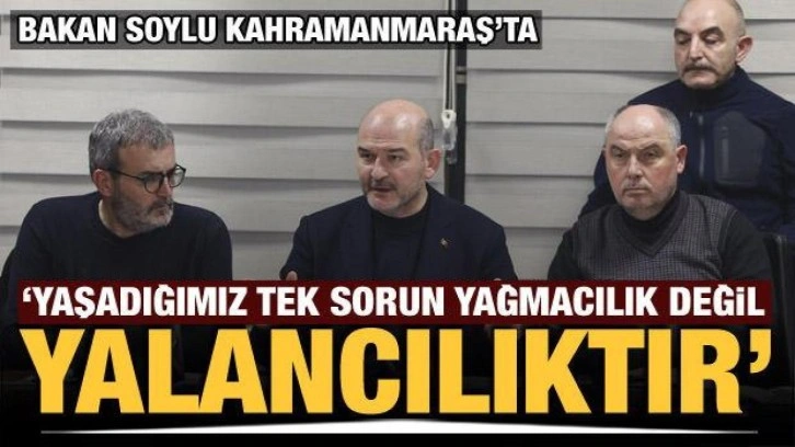 Bakan Soylu: Tek güvenlik sorunu yağmacılık değil yalancılıktır