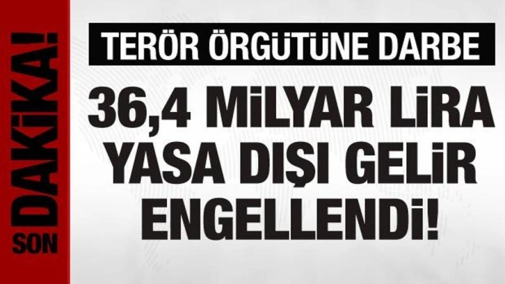 Bakan Yerlikaya: Terör örgütünün 36,4 milyar lira gelir elde etmesi engellendi