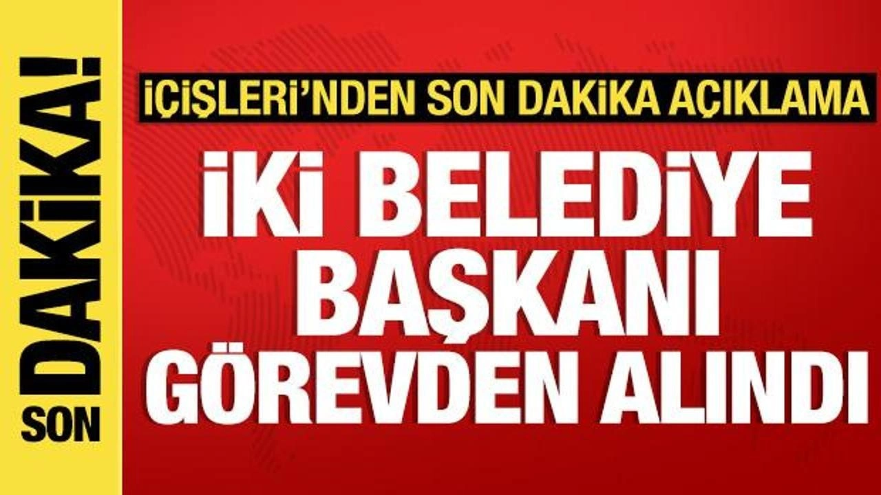 Bakanlık duyurdu: Tunceli ve Ovacık belediye başkanları görevden alındı!