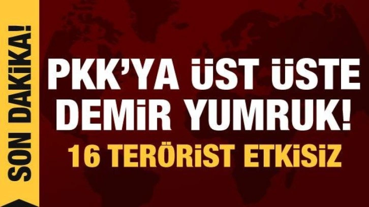 Barış Pınarı ve Fırat Kalkanı bölgelerinde 16 terörist etkisiz hale getirildi