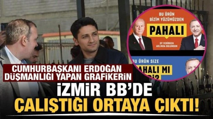 Cumhurbaşkanı Erdoğan düşmanlığı yapan grafiker İzmir Büyükşehir Belediyesi çalışanı çıktı!