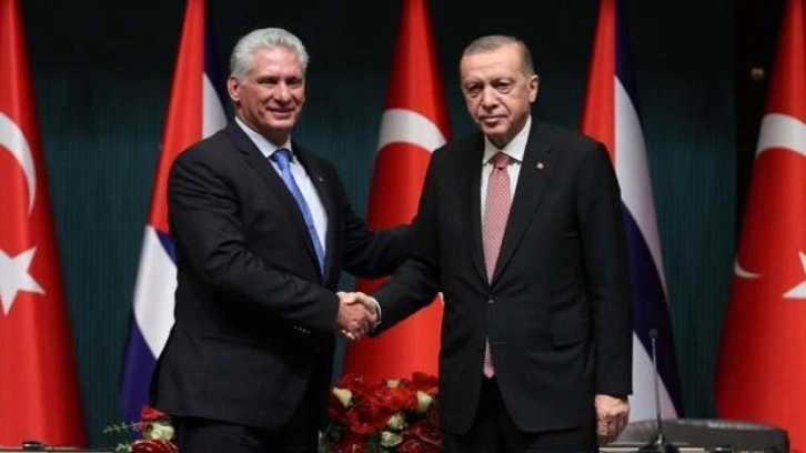 Cumhurbaşkanı Erdoğan, Küba Devlet Başkanı Miguel Mario Diaz-Canel Bermudez ile görüştü