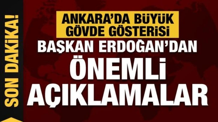 Başkent Millet Bahçesi'nde tarihi buluşma! Cumhurbaşkanı Erdoğan'dan önemli açıklamalar