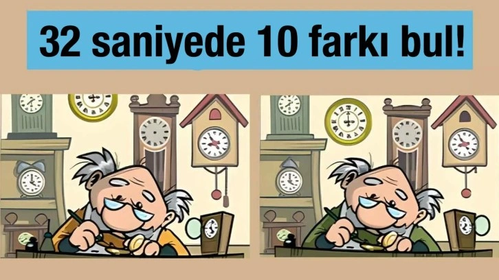 Beyin yakan zeka testi: 32 saniyede 10 farkı gören kendine dâhi diyebilir!