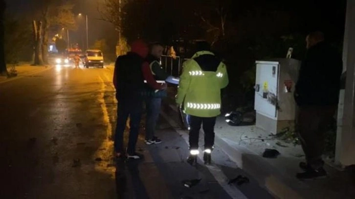 Beykoz'da feci kaza: Elektrik panosuna çarpan motosikletli hayatını kaybetti