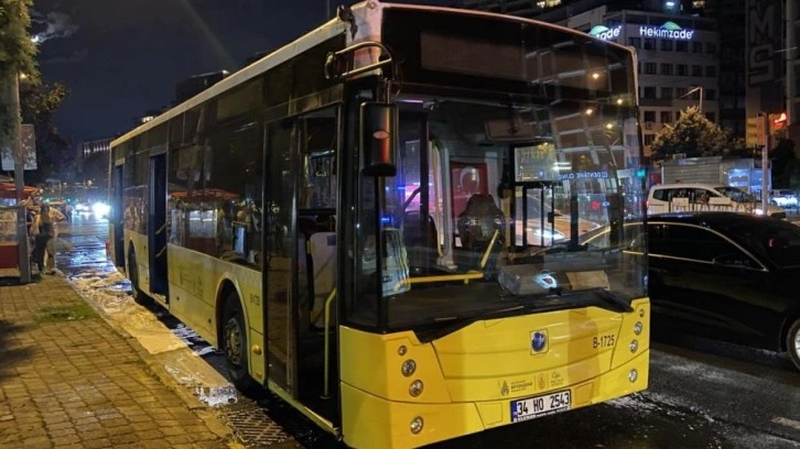 Beyoğlu’nda İETT otobüsünde korkutan yangın