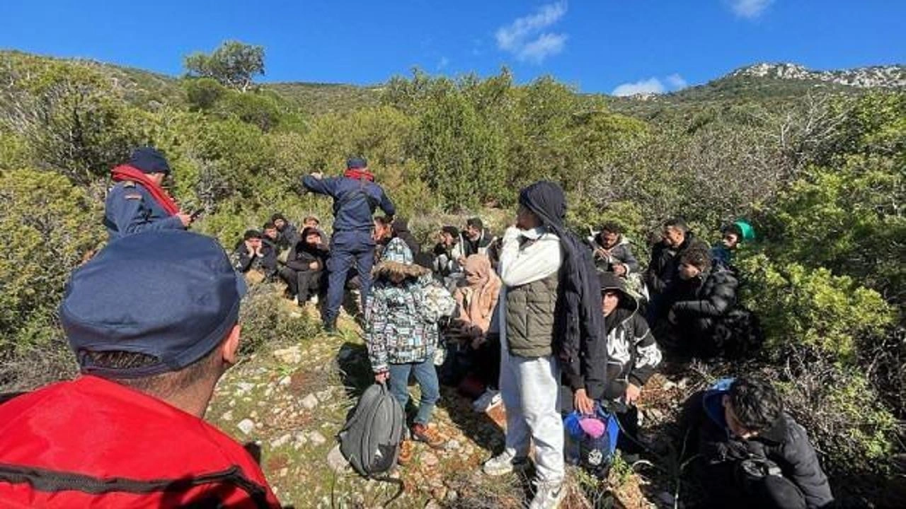 Bodrum'da 45 düzensiz göçmen yakalandı