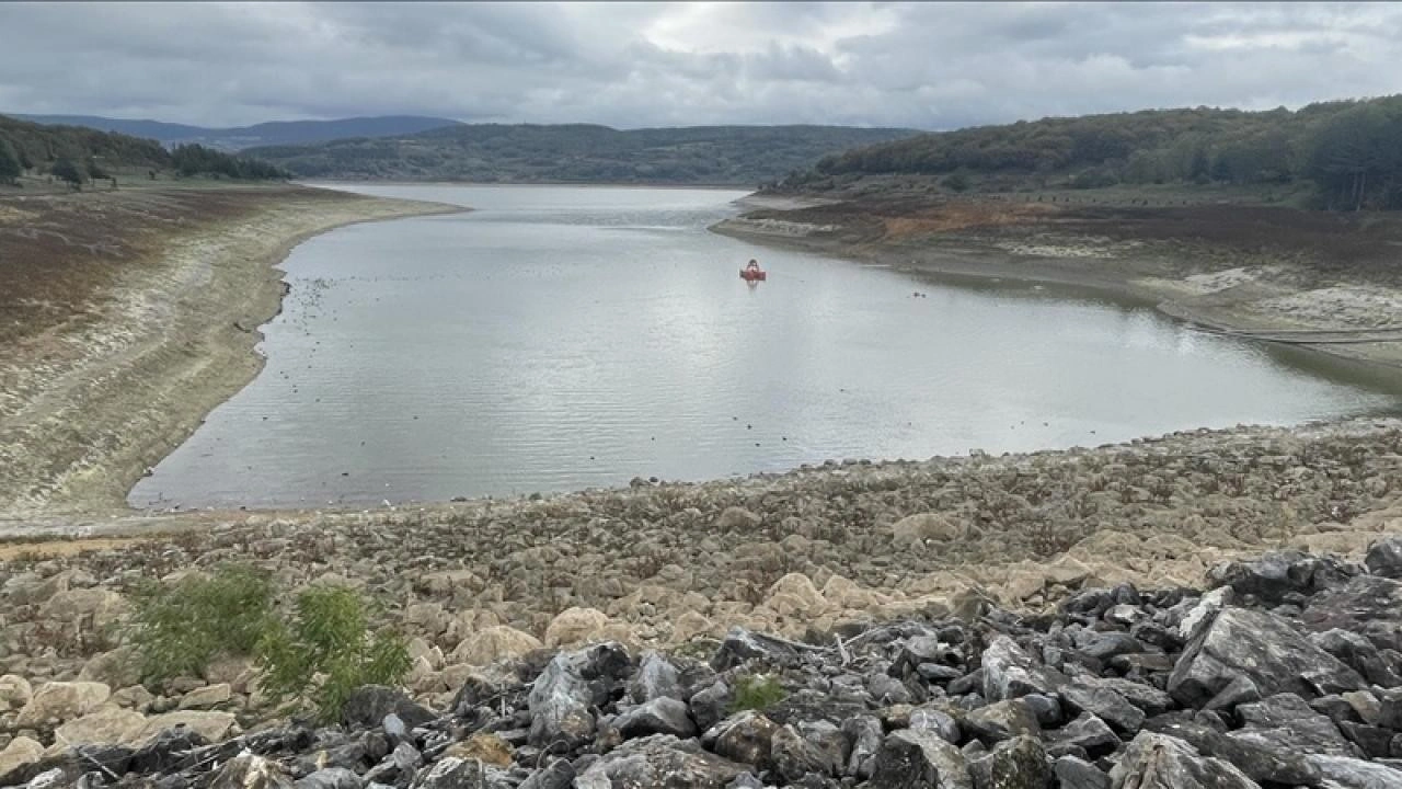 Bolu'daki Gölköy Baraj Gölü'nde su seviyesi düştü