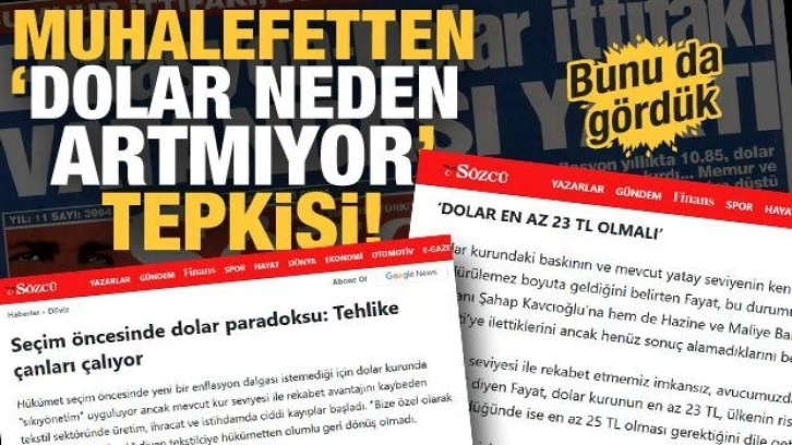 Bu da dolar lobisi… Sözcü’den ‘dolar neden yükselmiyor’ haberi!