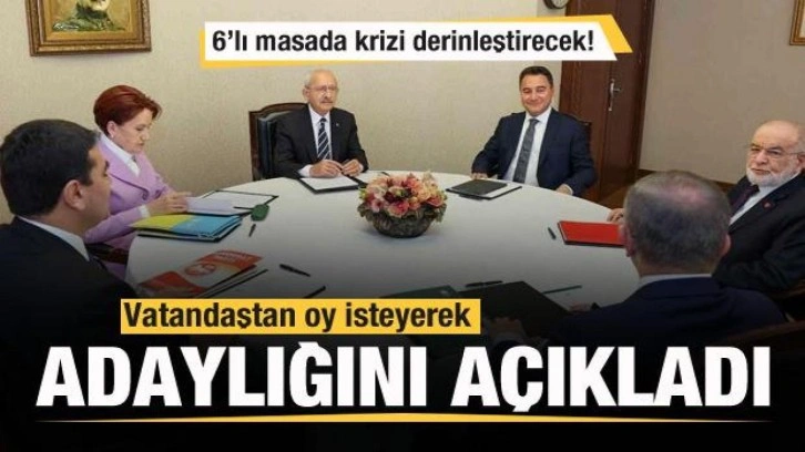 Canlı yayında adaylığını resmen açıkladı! 6'lı masada krizi derinleştirecek