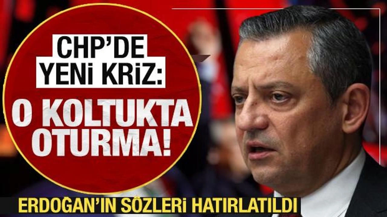 CHP'de kriz patlak verdi: O koltukta oturmayın!