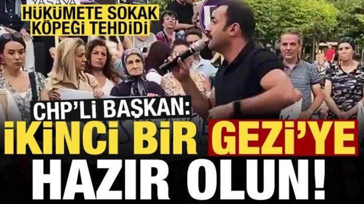 CHP'li başkandan hükümete sokak köpeği tehdidi: İkinci bir Gezi'ye hazır olun...