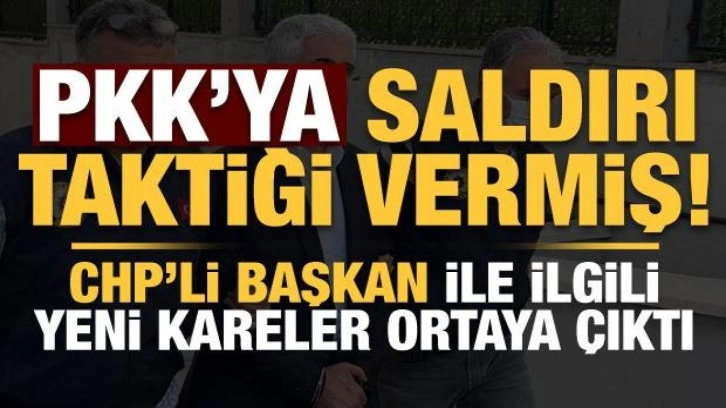 CHP'li başkan ile ilgili yeni kareler ortaya çıktı! PKK'lılara saldırı taktiği vermiş...