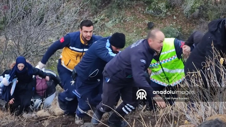 Çorum'da otomobiliyle baraj gölüne düşen hemşire ölüm kalım mücadelesi verdi